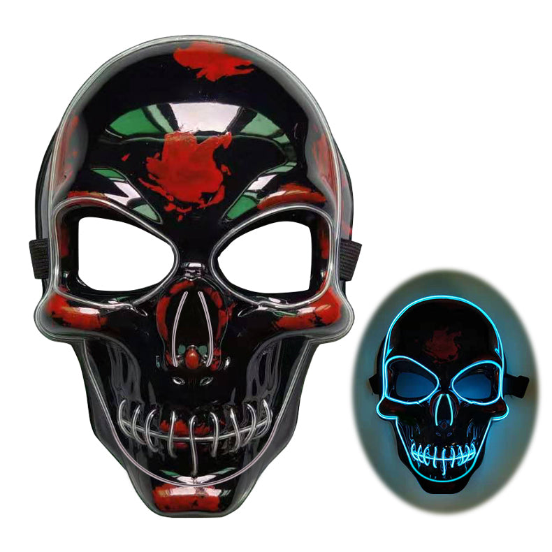 Halloween-Skelettmaske LED Glow Scary Mask