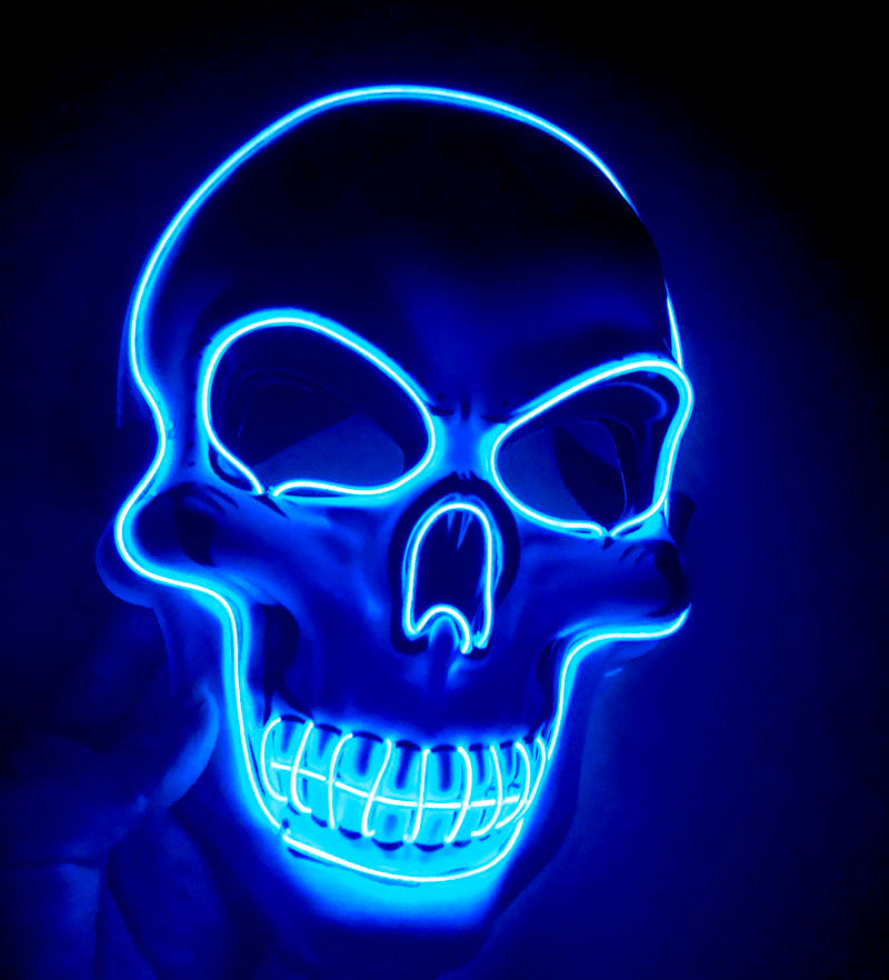 Halloween-Skelettmaske LED Glow Scary Mask