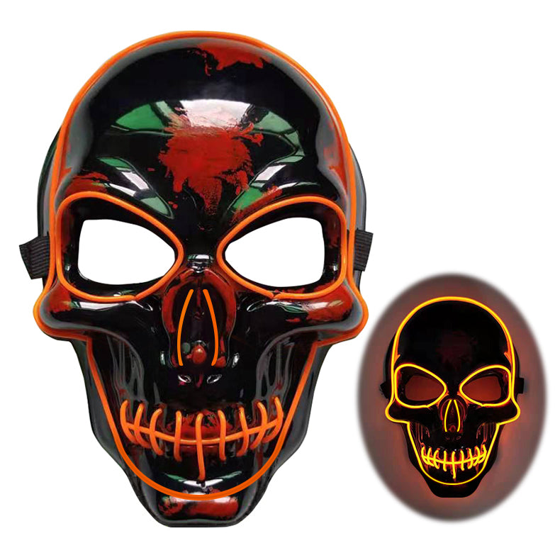 Halloween-Skelettmaske LED Glow Scary Mask