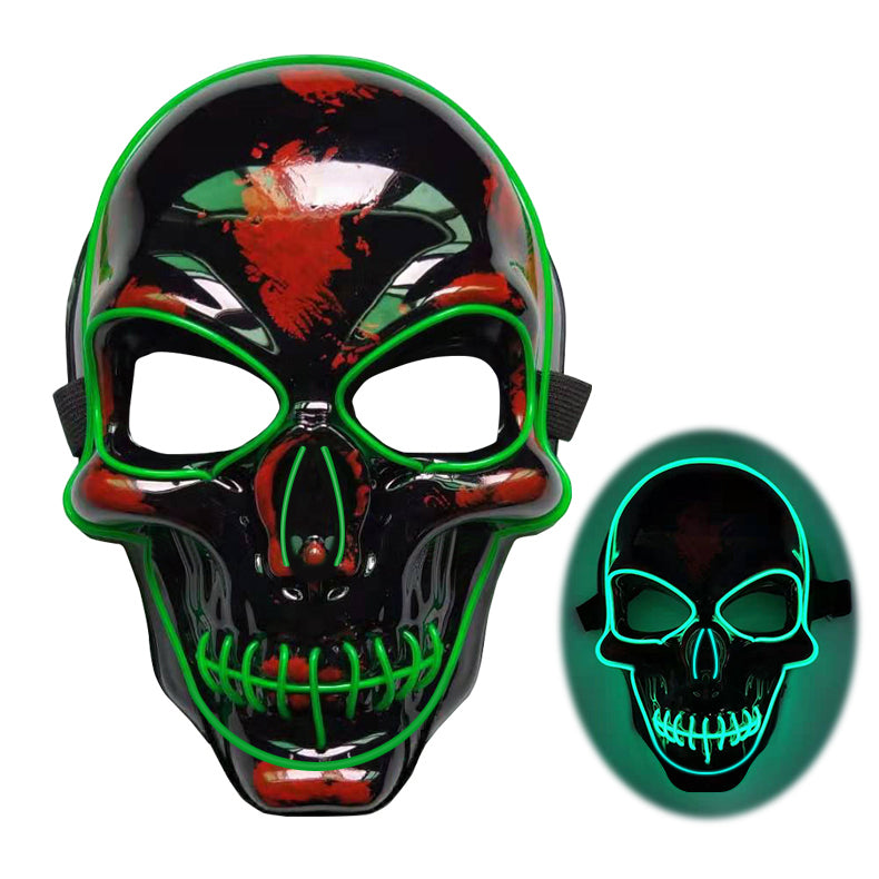 Halloween-Skelettmaske LED Glow Scary Mask