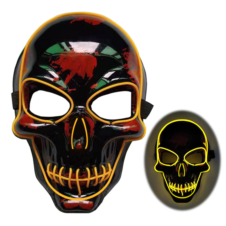 Halloween-Skelettmaske LED Glow Scary Mask