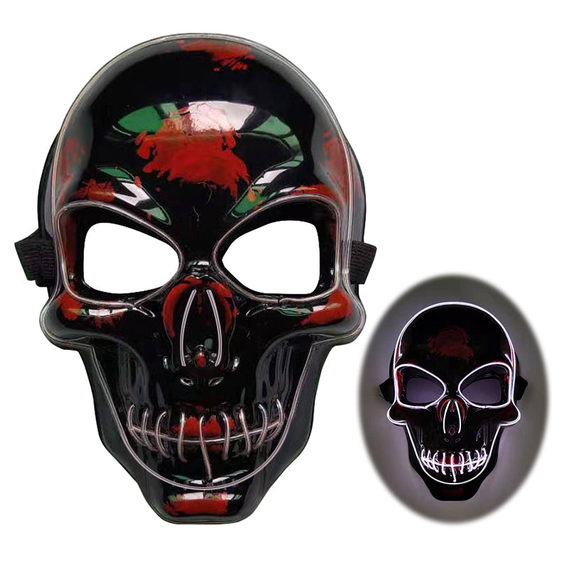 Halloween-Skelettmaske LED Glow Scary Mask