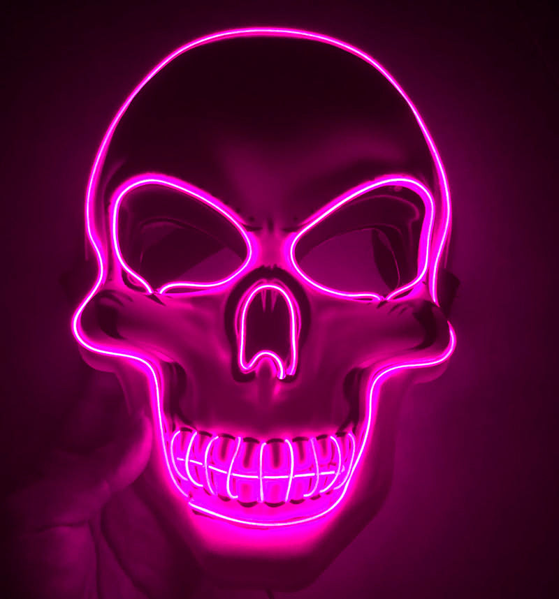 Halloween-Skelettmaske LED Glow Scary Mask