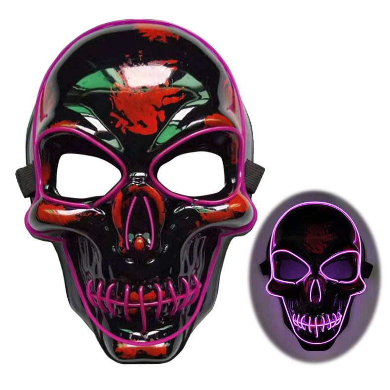 Halloween-Skelettmaske LED Glow Scary Mask