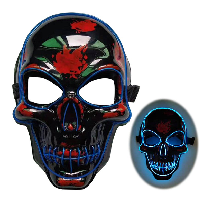 Halloween-Skelettmaske LED Glow Scary Mask