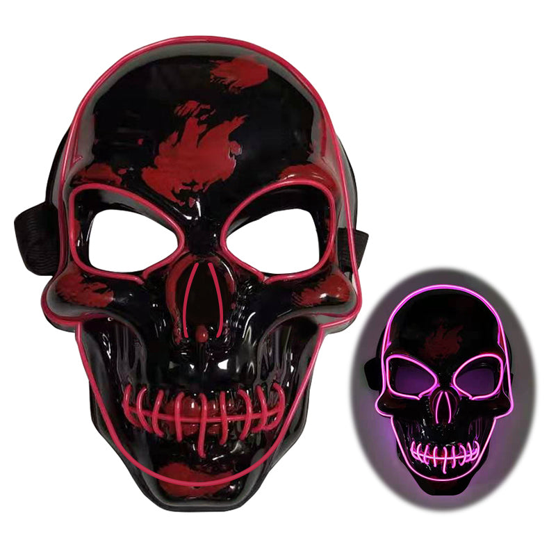 Halloween-Skelettmaske LED Glow Scary Mask