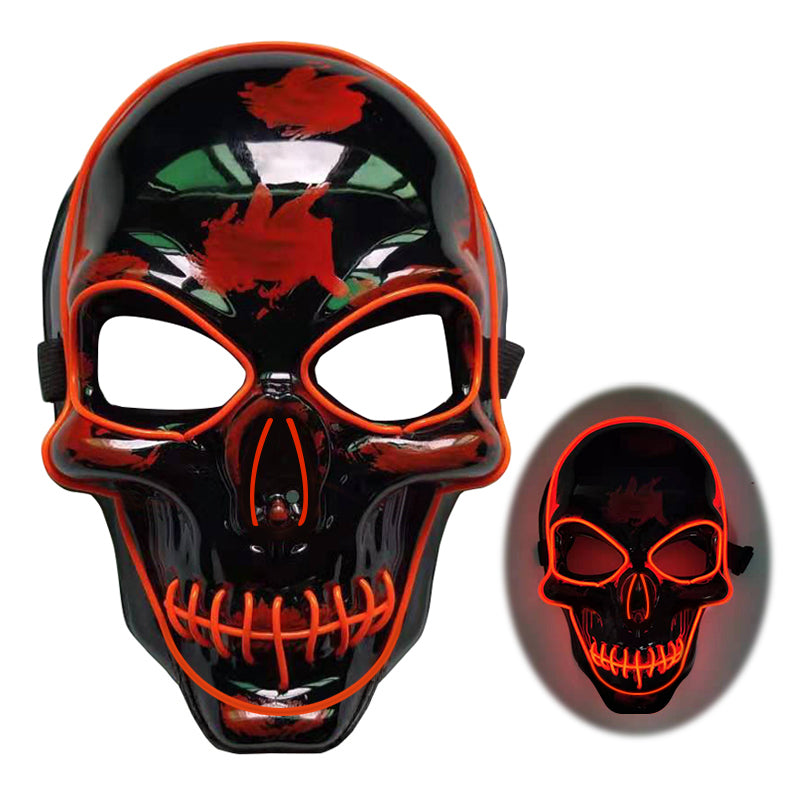 Halloween-Skelettmaske LED Glow Scary Mask